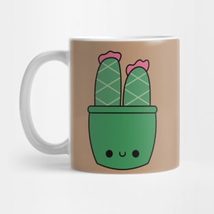 Cute Kawaii Cactus In Green Pot Mug